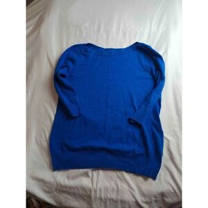 Gap Sweater Womens Size XL Blue Knit Boat Neck Pullover Long Sleeve Cozycore